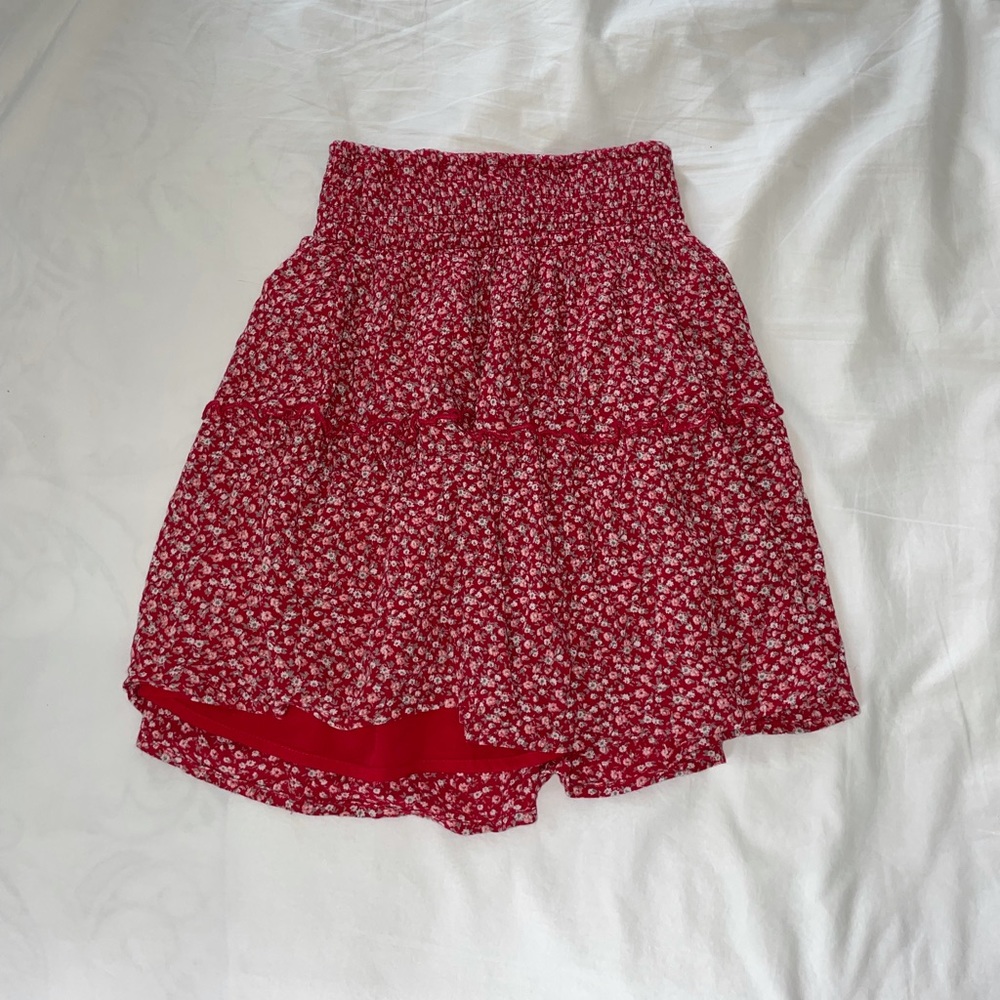 XS red Hollister skirt